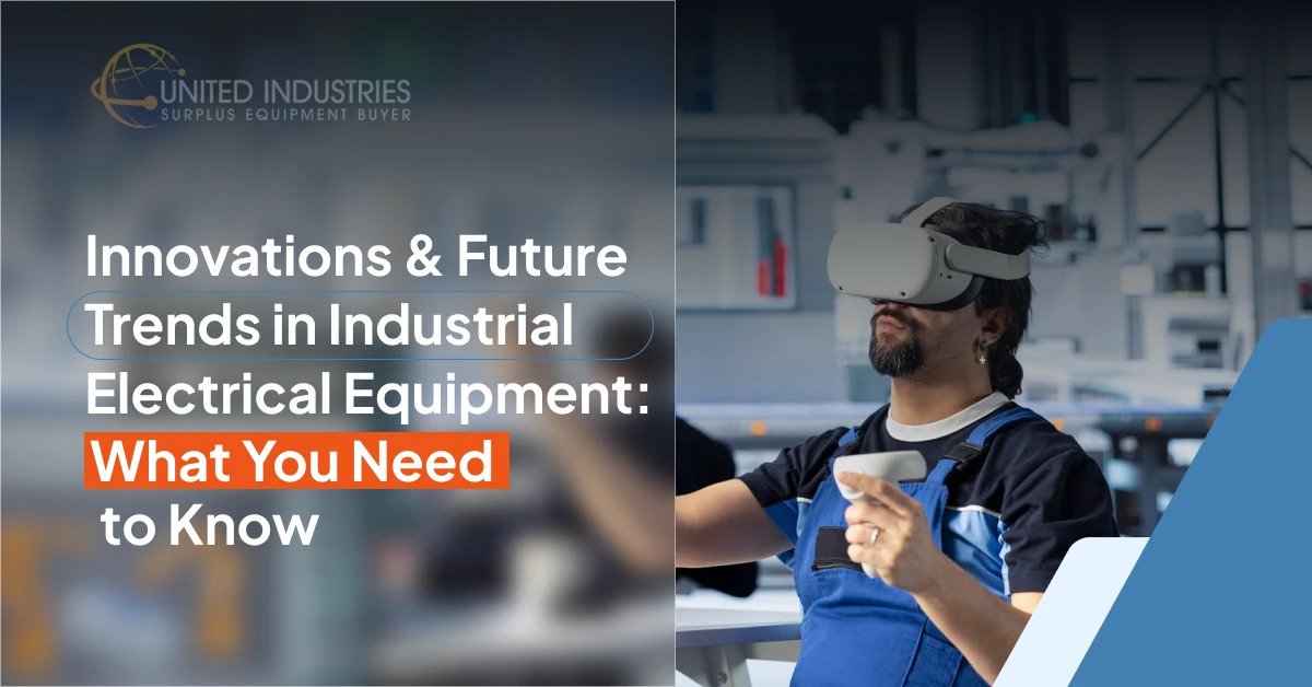 A person wearing a VR headset, representing future trends in industrial electrical equipment and innovations from United Industries VA.