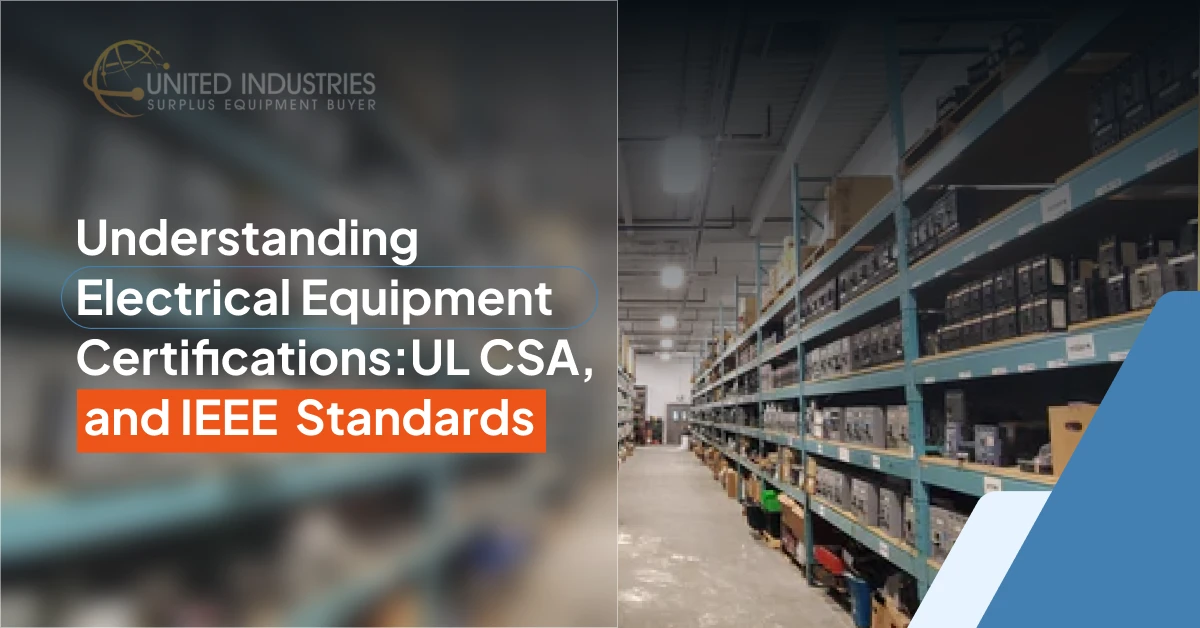 Understanding UL, CSA, and IEEE Electrical Equipment Certifications | United Industries VA Electrical equipment certifications UL, CSA, and IEEE explained – United Industries VA warehouse view