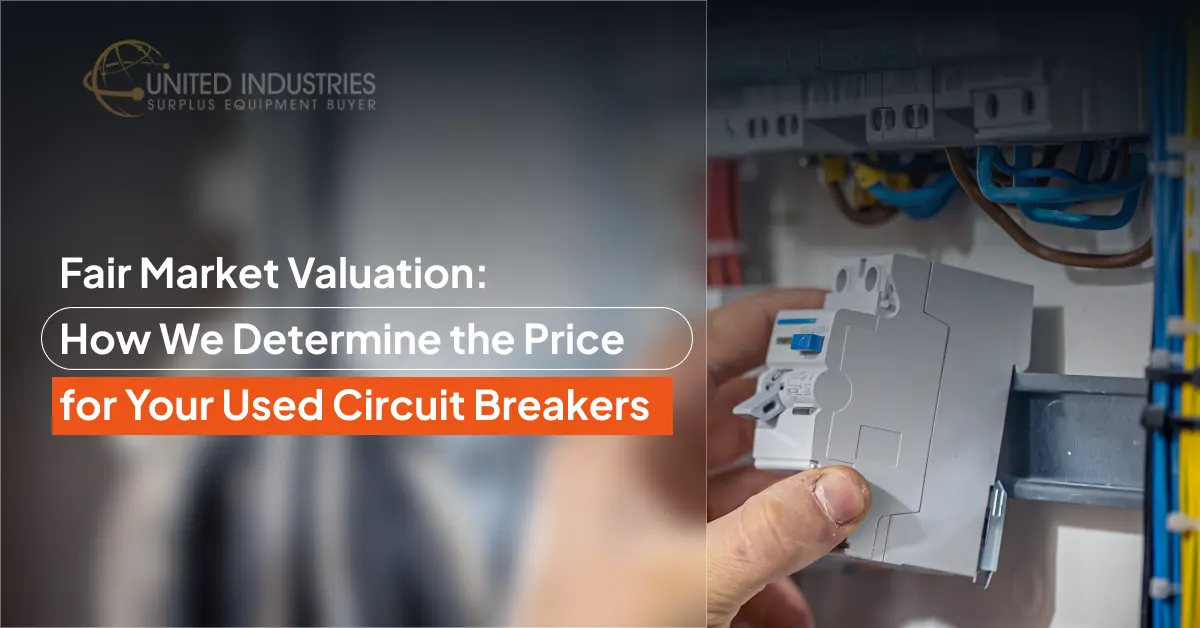 United Industries blog header explaining used circuit breaker fair market valuation.