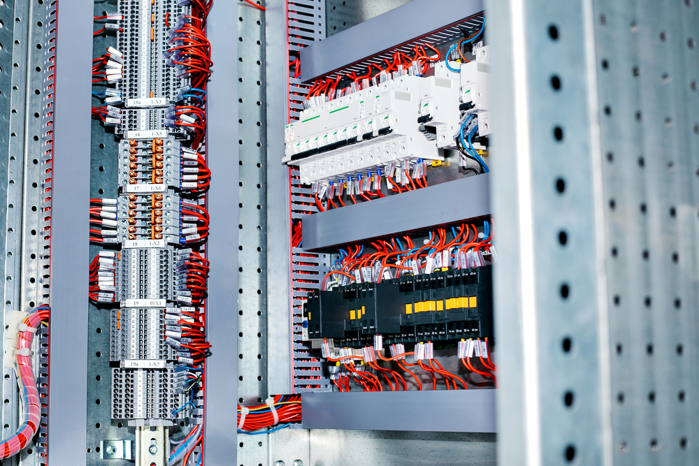 A low-voltage switchgear cabinet.